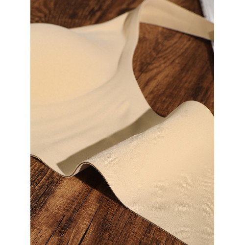 薄拉提黑科技果凍條軟支撐無痕聚攏收副乳一片式無鋼圈內衣文胸