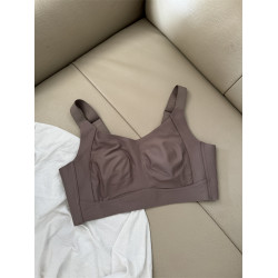 無痕內衣女大胸顯小收副乳防下垂無鋼圈四面彈果凍軟支撐薄款文胸