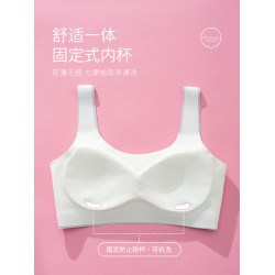 貓人發育期少女初中學生運動文胸涼感青春期女孩高中生小背心內衣