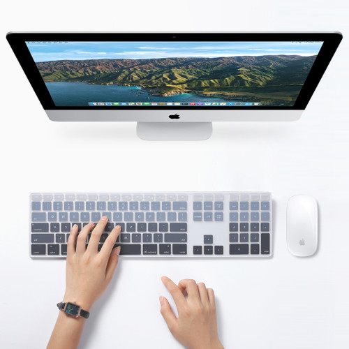 適用蘋果桌上型機鍵盤膜imac一體機妙控保護膜矽膠2/3代帶數字鍵歐