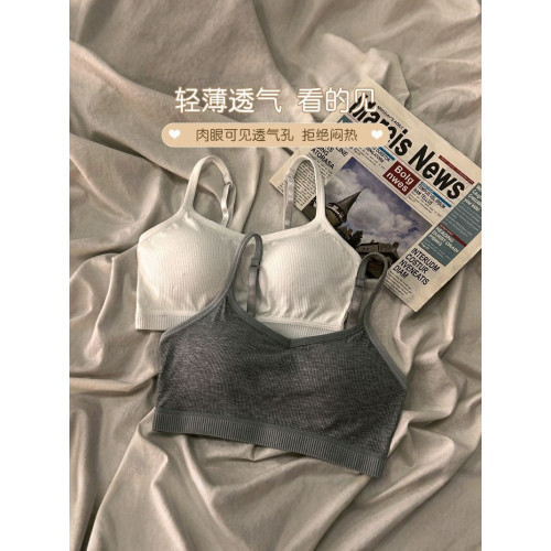 安心貓少女內衣女童發育期一體學生無鋼圈防震運動背心防走光抹胸