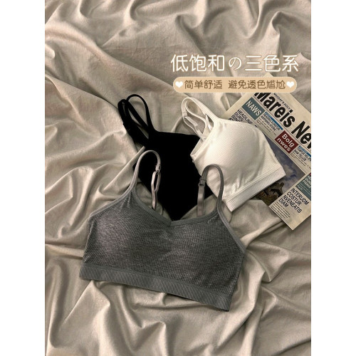 安心貓少女內衣女童發育期一體學生無鋼圈防震運動背心防走光抹胸