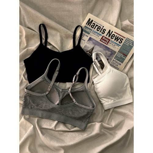 安心貓少女內衣女童發育期一體學生無鋼圈防震運動背心防走光抹胸