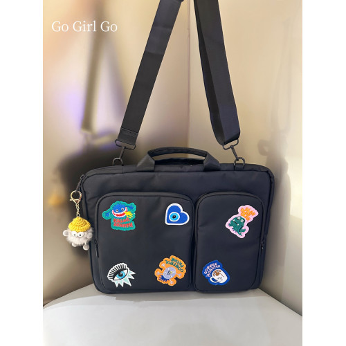 Go Girl Go黑夜魅影系列筆記型電腦包大容量緩震適用拯救者華爲蘋果小米聯想等