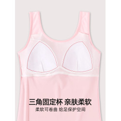 少女內衣文胸初高中生發育期三階段女大童護肚免穿文胸一體式背心