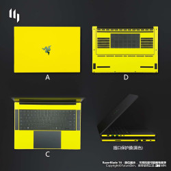 2025/24/23款雷蛇新款靈刃18/16黑色14/寸水銀保護貼機身貼紙膜