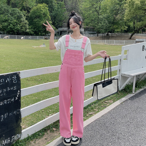 背帶褲女2025新款不一樣姐妹閨蜜裝夏日一甜一酷多巴胺彩色吊帶褲