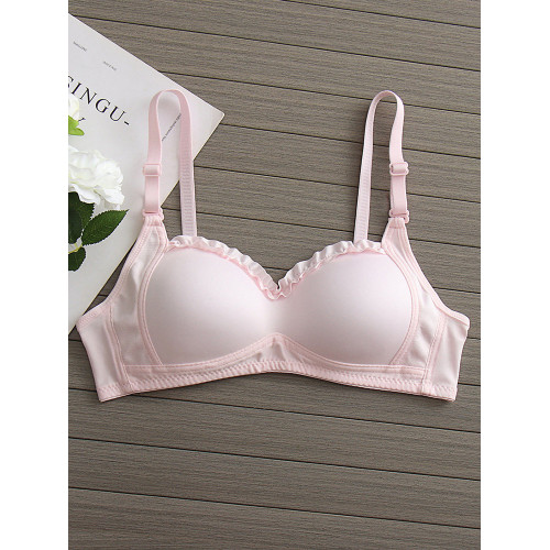 日系大學生內衣女小胸聚攏防下垂初中生高中生少女161718嵗文胸罩