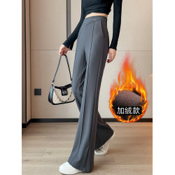 微喇褲女春秋季2026新款高個子加長馬蹄西裝褲垂感休閒褲女喇叭褲