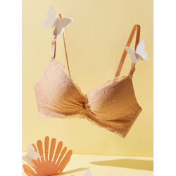 愛美麗IMIS內衣女無鋼圈小胸聚攏文胸胸罩蕾絲3/4文胸罩IM17LP1/2