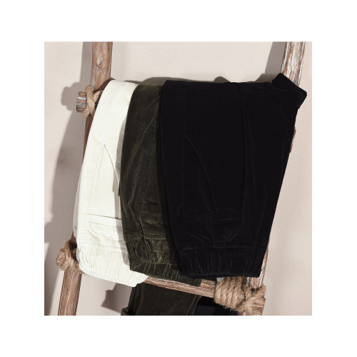 高腰燈芯絨小腳褲女修身顯瘦大碼秋冬加絨休閒褲子直筒鉛筆褲