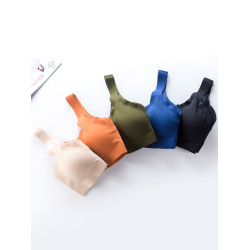 日式無痕內衣套裝女無鋼圈美背胸罩薄款跑步防震小胸聚攏運動文胸