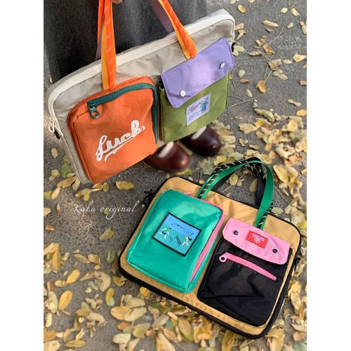 適用蘋果筆記型電腦包14寸2025新款女高顔值韓國ins風帆布包休閒聯想小新華爲16英寸內膽包