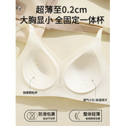 全固定妥妥杯大胸顯小胸內衣女提拉收副乳防下垂薄款輕運動文胸罩