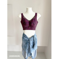 suregirl東方美五排釦美體調整型抹胸式大碼無鋼圈大胸顯小文胸女