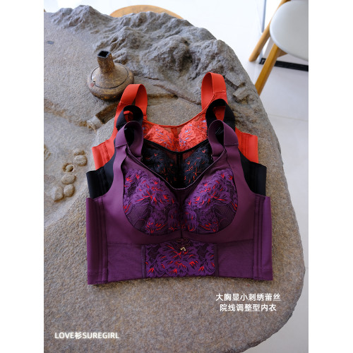 suregirl東方美五排釦美體調整型抹胸式大碼無鋼圈大胸顯小文胸女
