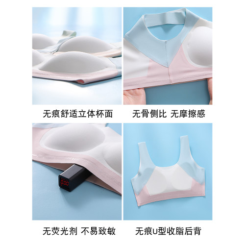 貓人女童內衣12兒童發育期少女文胸16嵗初高中生薄款運動防震背心