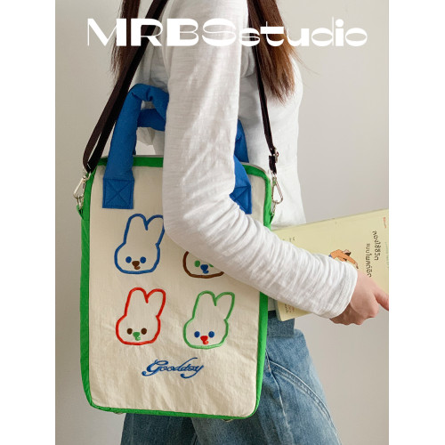 MRBS 電腦包大容量 減震防水防汙 原創可愛小兔電腦包 手提單肩雙肩（大小號）
