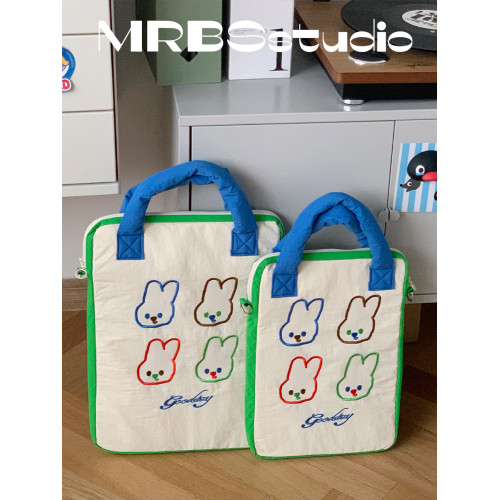 MRBS 電腦包大容量 減震防水防汙 原創可愛小兔電腦包 手提單肩雙肩（大小號）