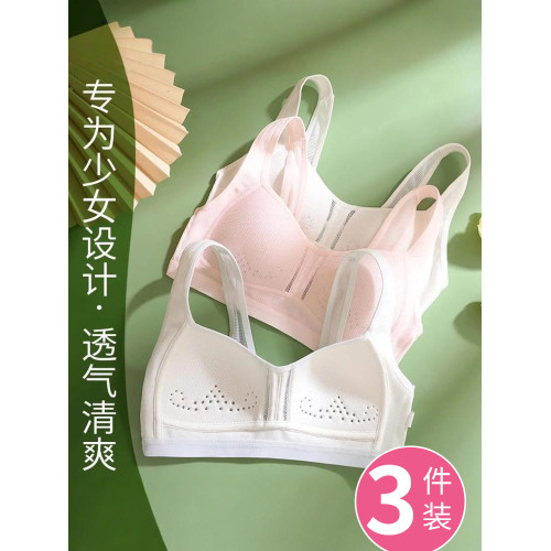 少女內衣初中高中學生發育期10-19透氣文胸夏季運動固定防震背心