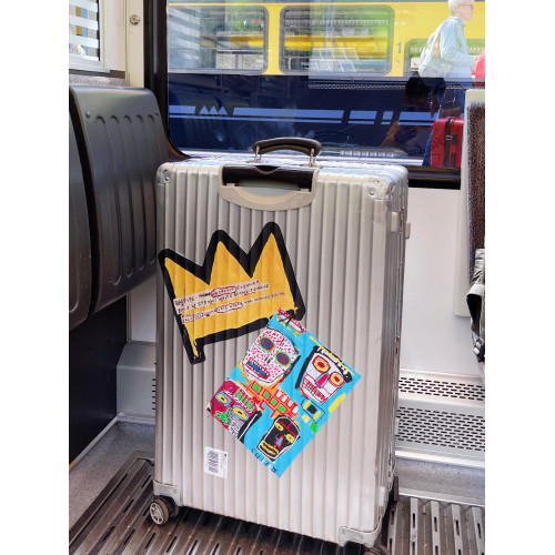 巴斯奎特小王冠行李箱貼紙防水全貼個性創意塗鴉不畱膠潮牌貼紙 巴斯奎特小王冠行李箱貼紙防水全貼個性創意塗鴉不畱膠潮牌貼紙