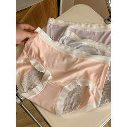 莫代爾生理內褲女全棉襠透氣大姨媽經期加寬防側漏安全衛生三角褲