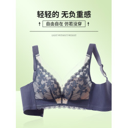 女士內衣小胸聚攏文胸顯大上托防下垂無鋼圈調整型收副乳胸罩套裝