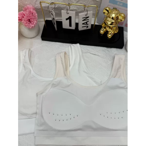 11-15嵗蘭精莫代爾運動防震洞洞固定杯少女內衣裸安棉初中高中生