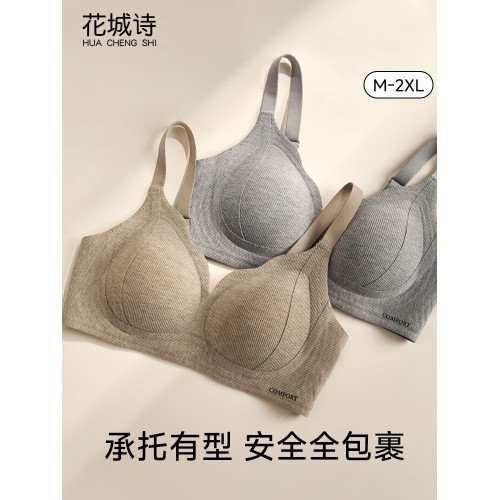 內衣女小胸聚攏收副乳防外擴防下垂無鋼圈加厚杯墊小胸顯大文胸罩