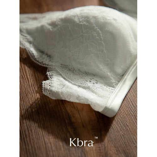 Kbra100%真絲底圍三角杯文胸2026新款爆款水溶蕾絲小胸聚攏內衣女
