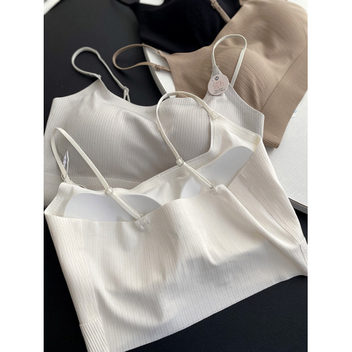 貝萊婭2348夏季芒果杯涼感舒適輕提衣可調節細帶薄款內衣美背抹胸