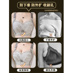 薄款調整型內衣女大胸顯小收副乳塑形聚攏防下垂全罩杯夏季文胸罩