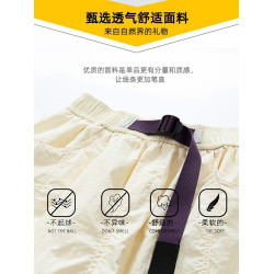 JEEP工裝短褲女夏季2025新款美式寬鬆大碼胖mm冰絲休閒運動五分褲