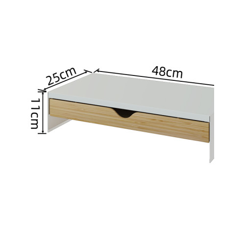 筆電桌上型顯示器辦公桌帶抽屜收納桌面鐵藝品置物架增高擡高支架