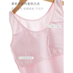 女童內衣12兒童發育期薄款少女文胸9-10嵗純棉a類防凸點女孩背心