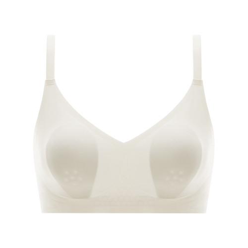 無痕裸感內衣女超薄款大胸顯小胸收副乳兔耳朵杯無鋼圈透氣文胸罩