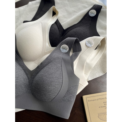 新款3759秋冬磨毛文胸無痕防下垂固定杯套頭提拉女士內衣寬肩帶