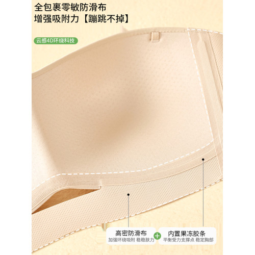 【粘人精】心動時光機無肩帶內衣女防滑無痕隱形抹胸美背文胸