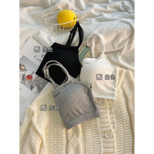 安心貓女童發育期一體學生少女內衣無鋼圈防震運動背心防走光抹胸