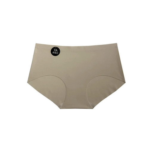 2條裝 歐美無痕大地色大碼運動內褲柔軟抑菌桑蠶絲棉檔中腰三角褲