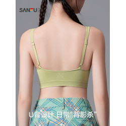 【少女文胸】三福抹胸寬肩帶背心發育期高中生學生美背運動內衣女