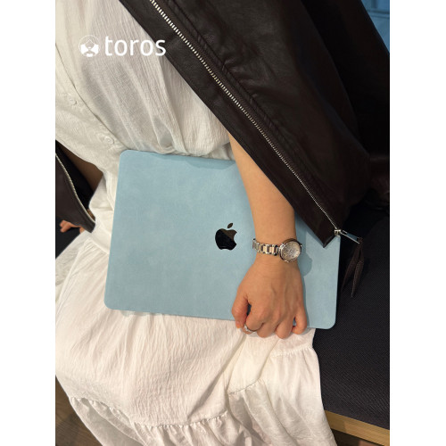 2026新款M5Pro14寸2025微絨天空藍M4適用macbookair保護殼m3透明m2軟13.6蘋果筆記型電腦保護套15皮M1超薄16