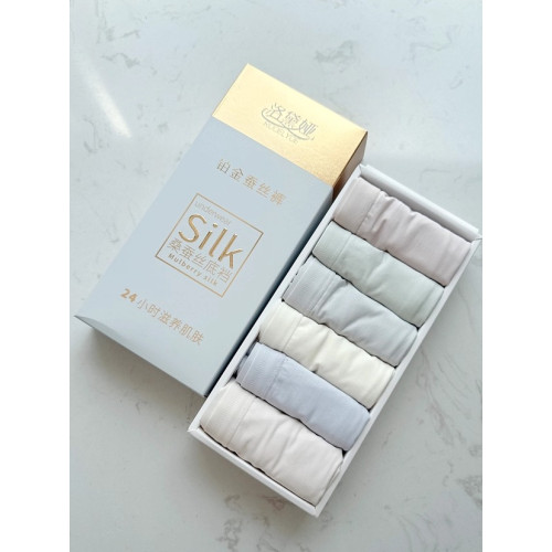 桑蠶絲內褲女士莫代爾7A抗菌加長襠無痕中高腰女生三角褲2026新款