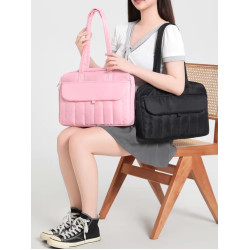 簡約輕便防震單肩筆記型電腦包14寸手提適用MacBookpro13.3/13.6華爲14.2聯想小新Air15.6小米16大容量通勤袋