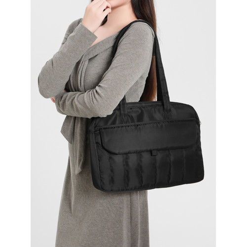 簡約輕便防震單肩筆記型電腦包14寸手提適用MacBookpro13.3/13.6華爲14.2聯想小新Air15.6小米16大容量通勤袋