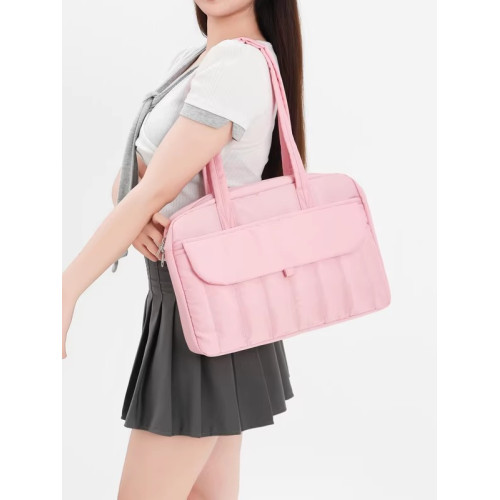 簡約輕便防震單肩筆記型電腦包14寸手提適用MacBookpro13.3/13.6華爲14.2聯想小新Air15.6小米16大容量通勤袋