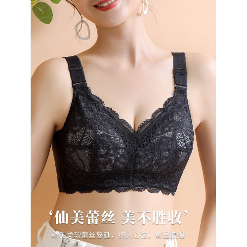 新款內衣女大胸顯小薄款無鋼圈大碼文胸女士聚攏收副乳防下垂胸罩