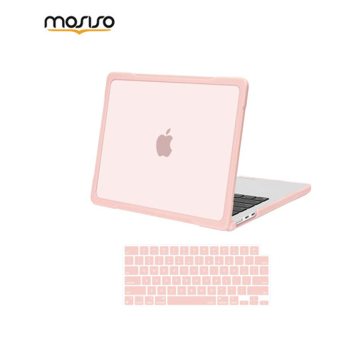 mosiso適用於2026年airm5新款macbook保護殼蘋果pro筆記型電腦保護套硬殼粉色透防摔