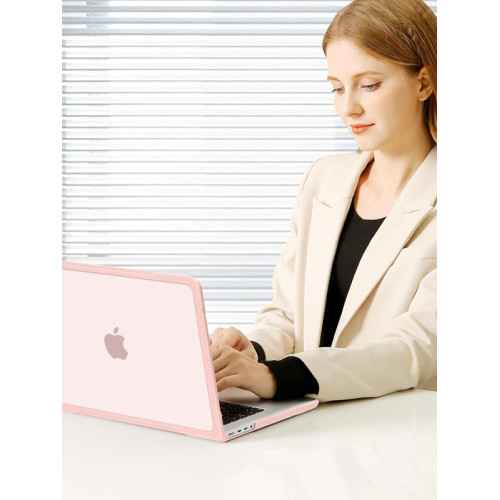 mosiso適用於2026年airm5新款macbook保護殼蘋果pro筆記型電腦保護套硬殼粉色透防摔