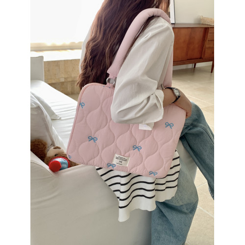 適用蘋果筆記型電腦包14寸手提單肩女高顔值通勤百搭2025新款macbookair/pro13.3聯想華爲16內膽包